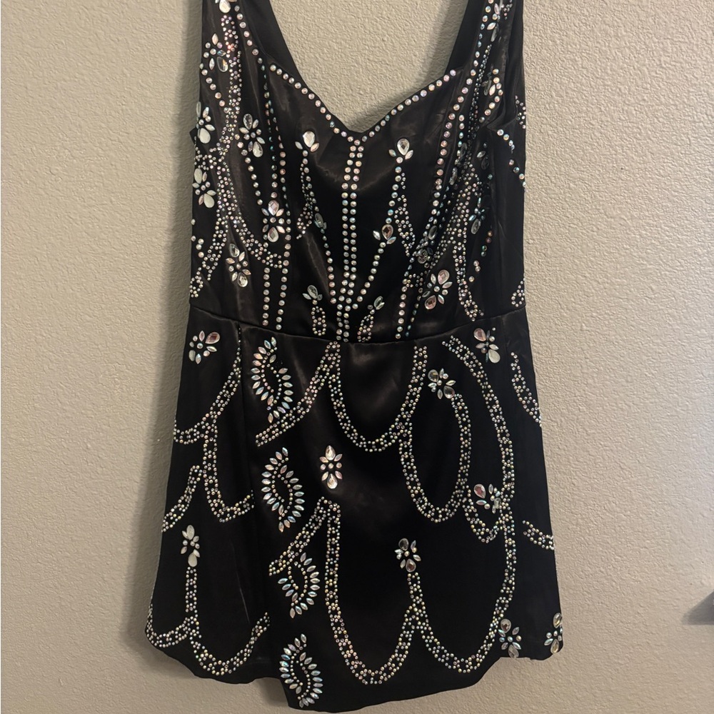 Banjul Romper Black Embellished Size M